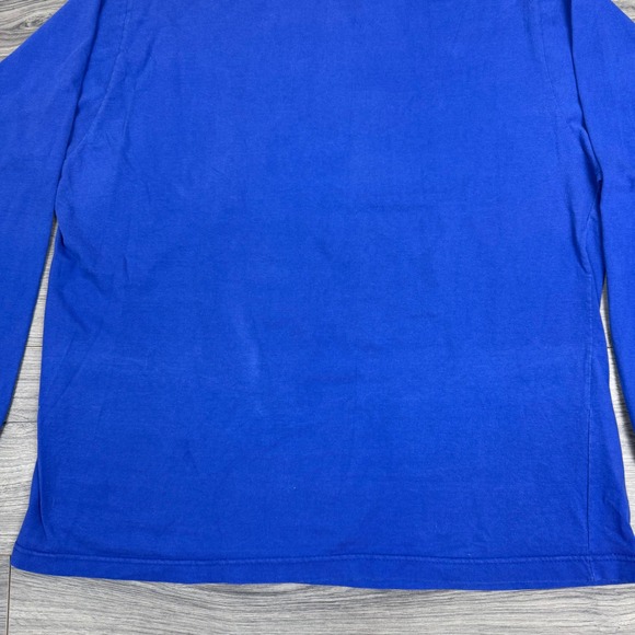 Vtg L.L.Bean Blue Long Sleeve Mock Neck Shirt Womens XL (18-20) 100% Cotton USA - Picture 10 of 14